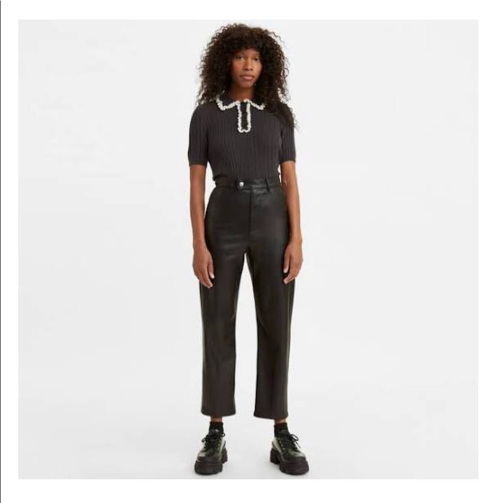 Math Club Faux Leather Black Leather 25